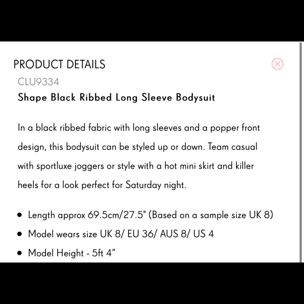 Black Ribbed Long-Sleeve Shape Bodysuit - Picture 12 of 13